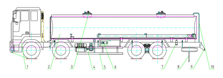 8X4 12 Wheeler HOWO 35, 000L Fuel Tank Truck