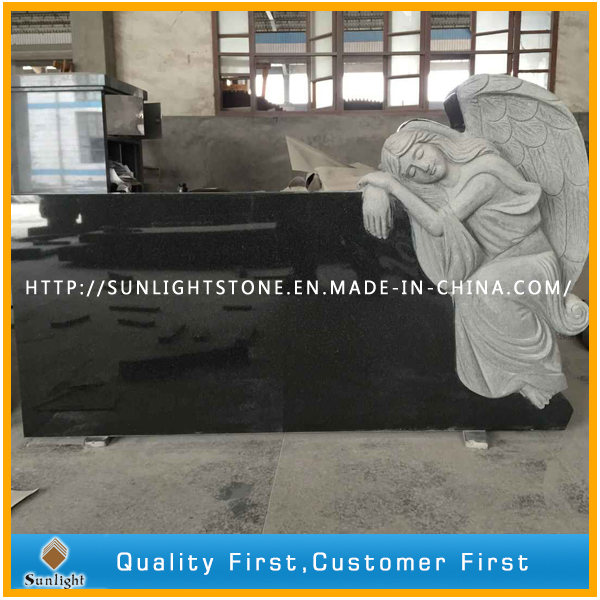 Affordable Custom Design Black Granite Stone Monument /Tombstone Markers