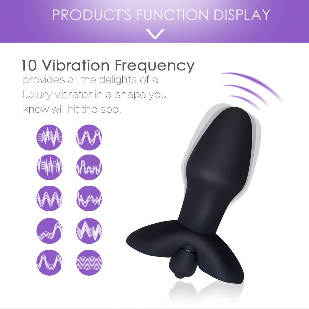 Adult Sexy Products 10 Speeds Vibrating Anal Butt Plug Prostate Massager Sex Toy for Couple