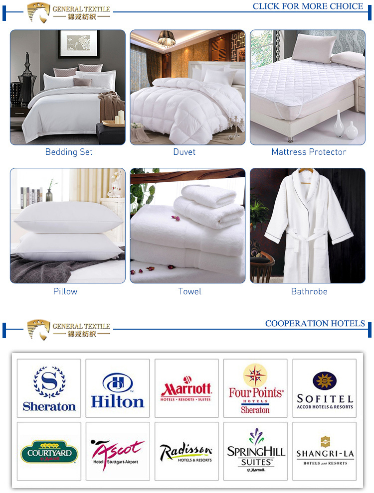 Wholesale 250tc Queen Size White 100% Cotton Hotel Bedding Set