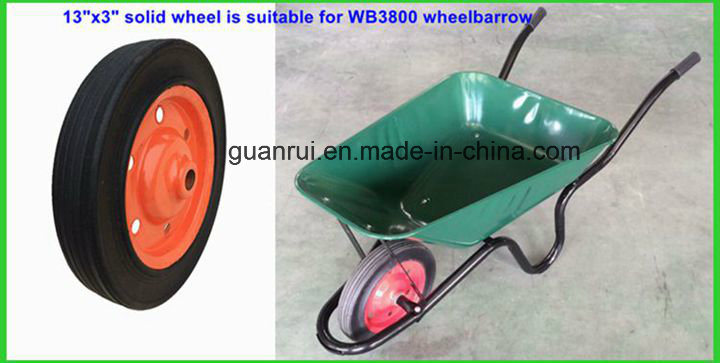 13 Inch Solid Rubber Wheel for Wheelbarrow Wb3800