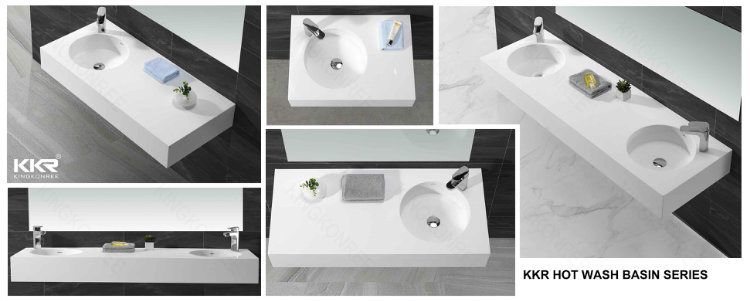 2018 Hottest Design Cabinet Basin Artificial Stone Bathroom Vanity