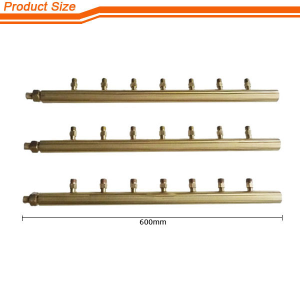 7 Outlet Brass Gas Separation Panel Used in Cutting Machine