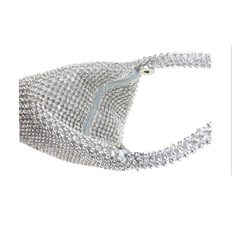 Elegant Design Fashion Ladies Party Bag Full Diamond Wristlet Evening Bag