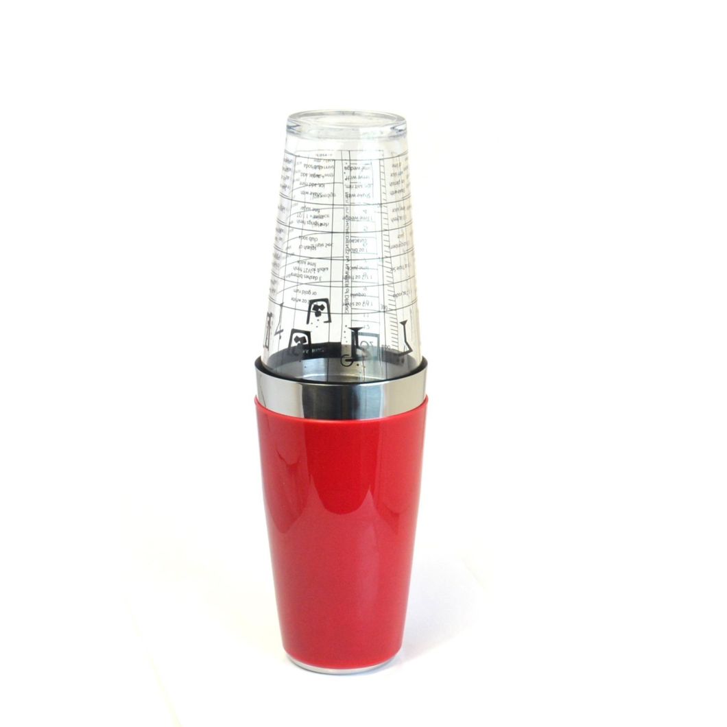Variety Color Stainless Steel Boston Cocktail Shaker with PVC