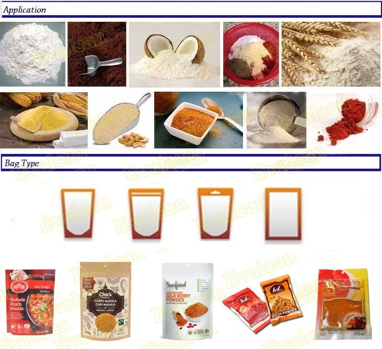 Rotary Bag Given Powder Filling Flour Spice Sugar Doypack Pouch Packing Machine