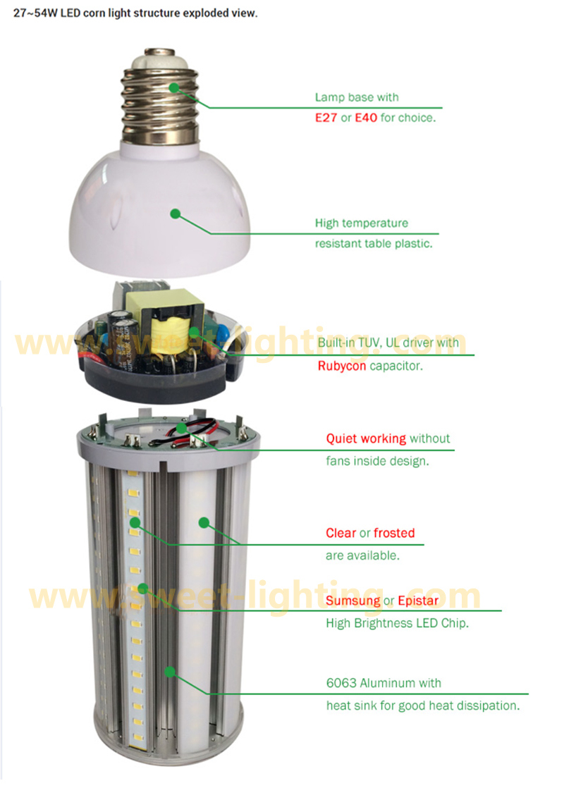 Samsung Chip 3 Year Warranty E27 5W/7W/9W/12W/16W/23W/32W Energy Saving LED Corn Lamp