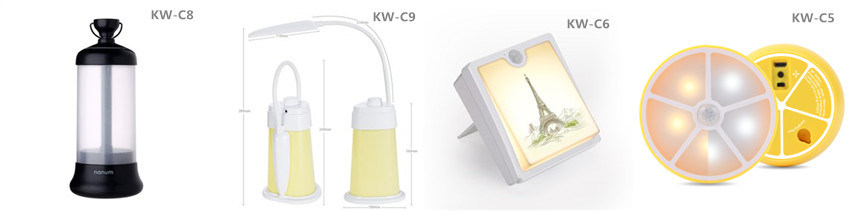 KW-C8 100%Environmental USB foldable decoration light book shaped table lamp