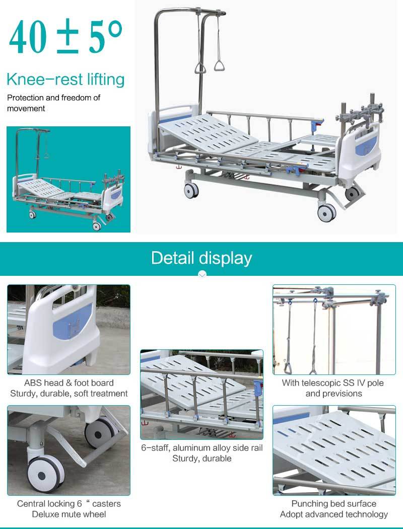 ISO9001&13485 Certification Cheap Hospital Lumbar Traction Bed