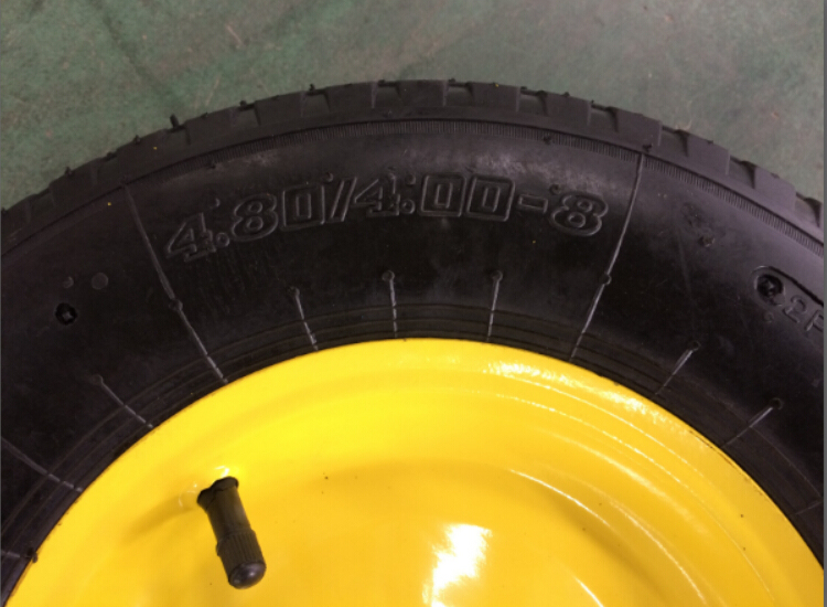 Customer Friendly Pneumatic (air-filled) Tire on Wheel 4.00-8