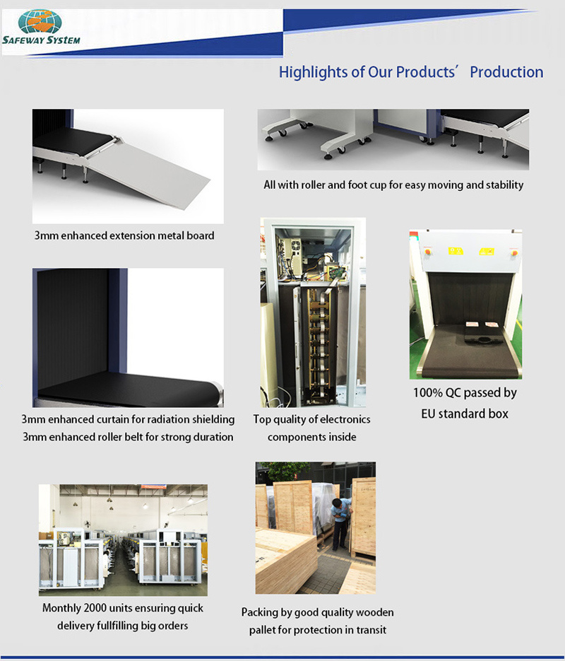 Airport Metro Station Security Scanning Machine X-ray Baggage Scanner