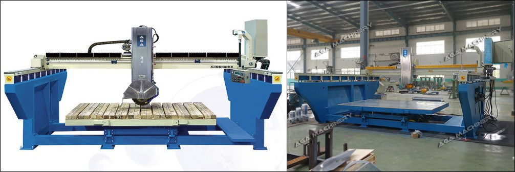 Automatic Stone Bridge Cutting Machine with Blade Tilting 45 Angle for Granite Marble Coutnertops Fabrication (XZQQ625A)