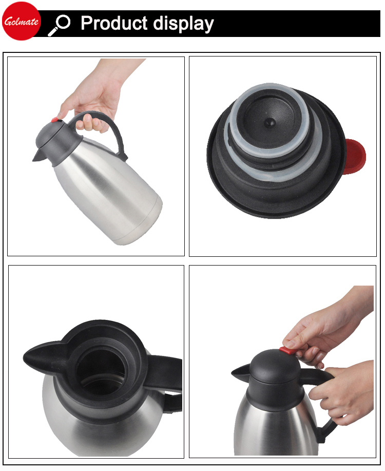 SS304 2.0L Double Wall Stainless Steel Vacuum Jug Flask