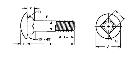 Round Head Square Neck Bolt DIN603 Carriage Bolt, Cl. 8.8 with Zinc Plated Cr3+