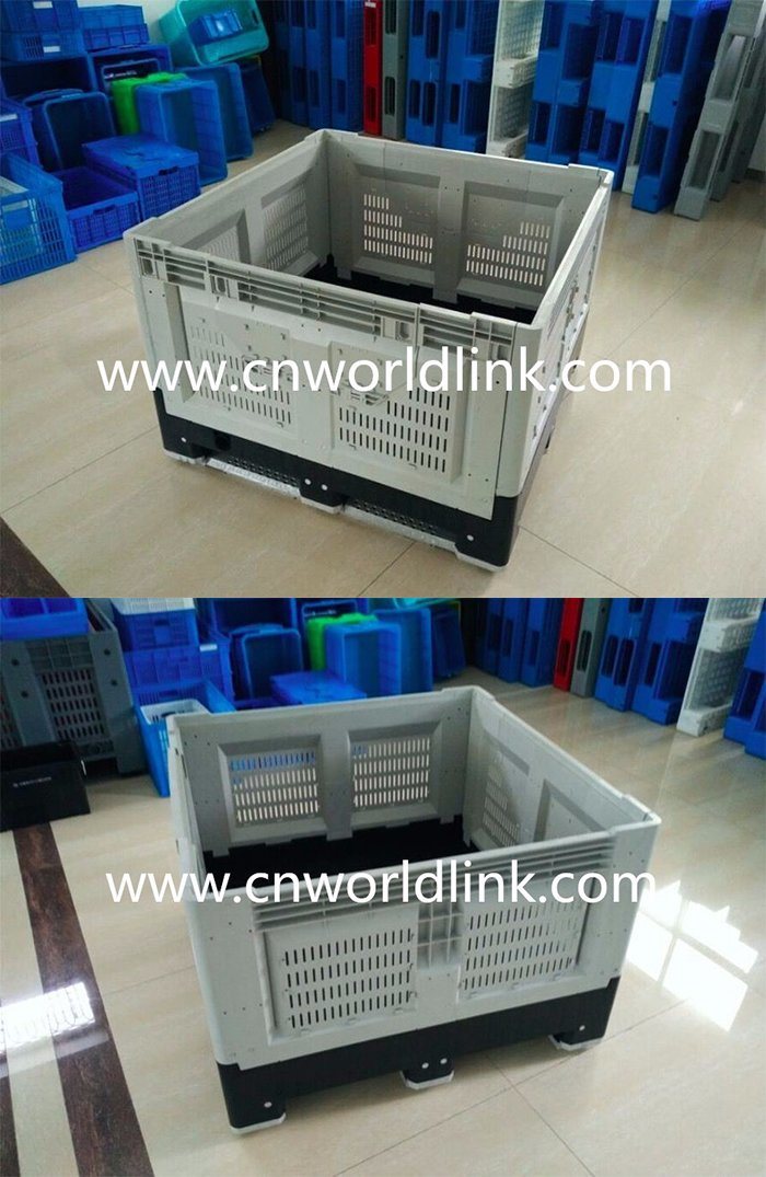 1000kgs Large Stackable Plastic Collapsed Pallet Box for Sale