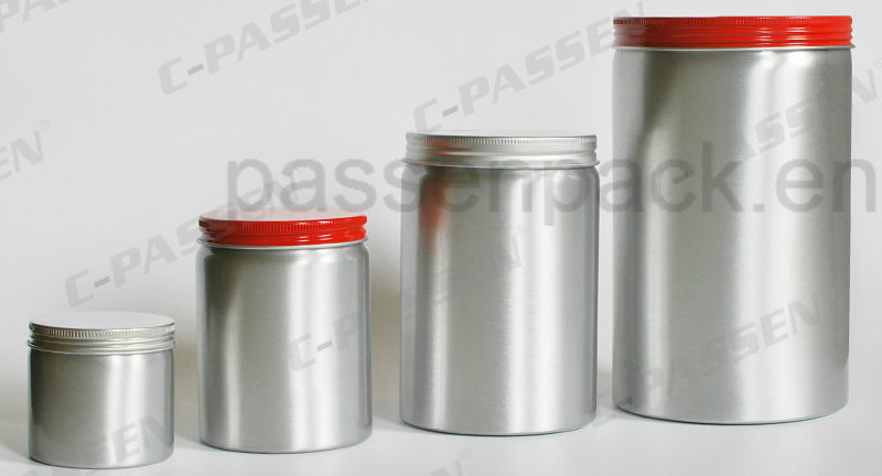 Luxury Aluminum Tea Canister with Logo Embossing (PPC-AC-1701)