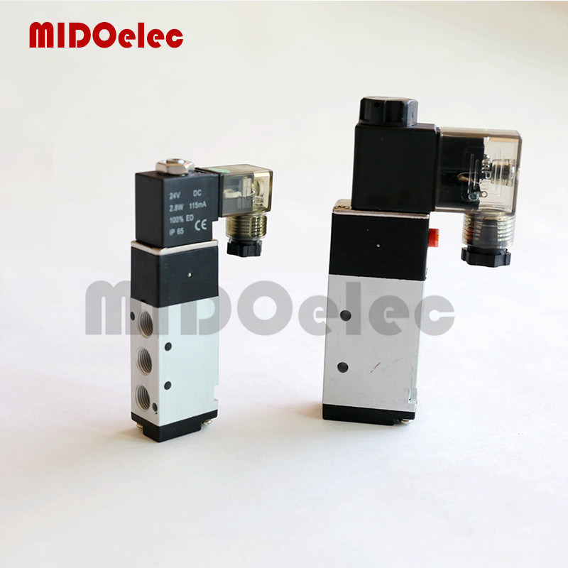 Airtac Model 4V210-08 Plate Connection Type Normal Solenoid Valve 24V DC 220 Volt