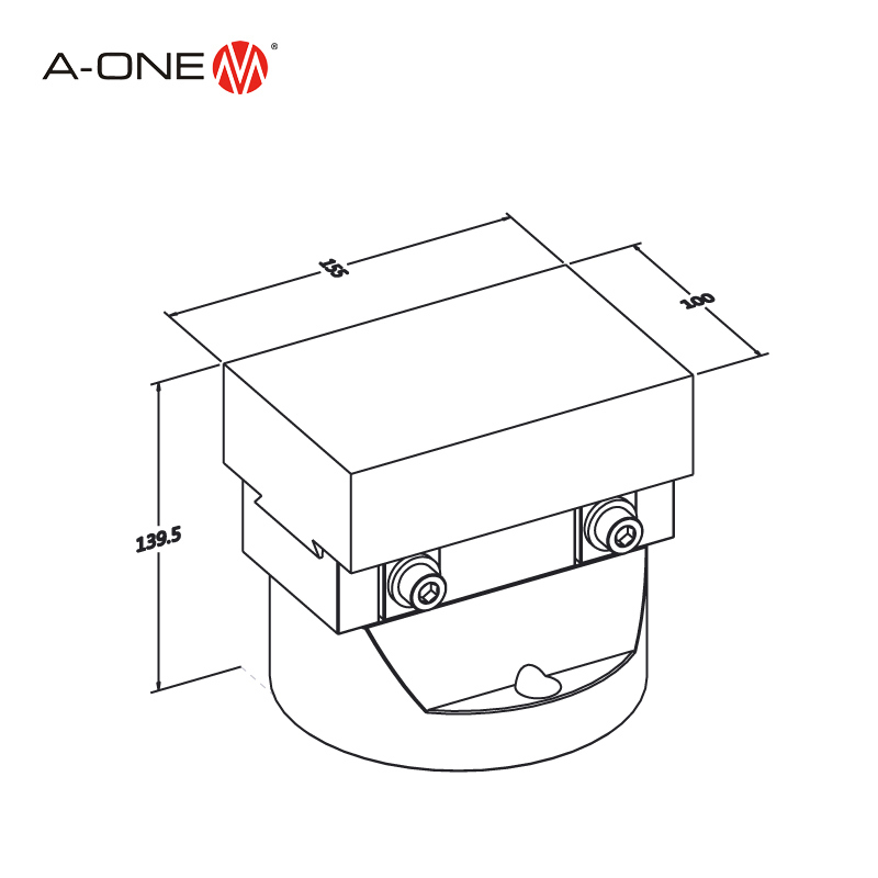 a-One Steel U50 Dovetail Pallet for 5 Axis Machine 3A-110078