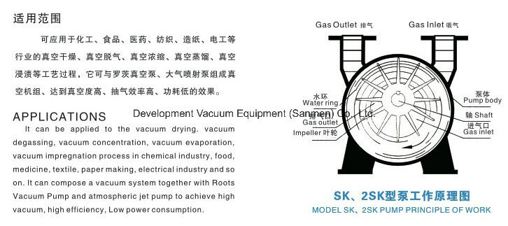 Sk Series Dual Stage Vacuum Pump (CE, ISO9001) (SK-6B)