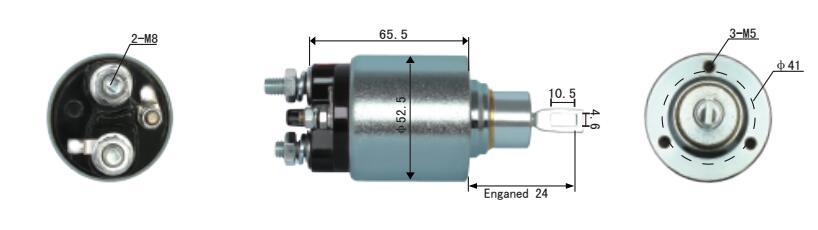 Diesel Engine Parts Solenoid Valve Starter Solenoid Switch