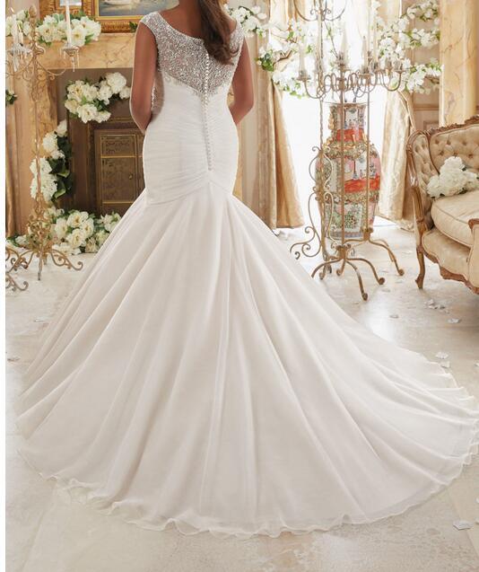 2017 off-Shoulder Plus Size Bridal Wedding Dresses PLD006