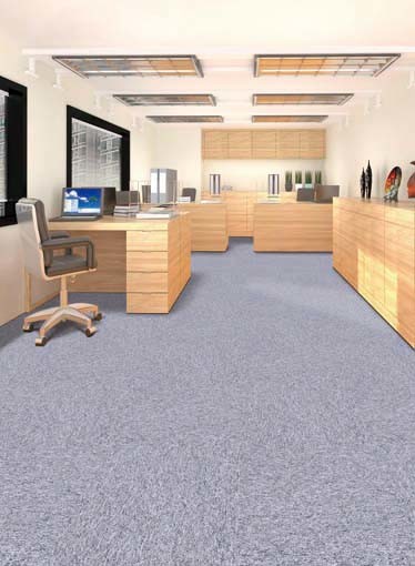 Level Loop Pile Carpet with Plain Color Carpet Tile Nylon PP Carpet Tile