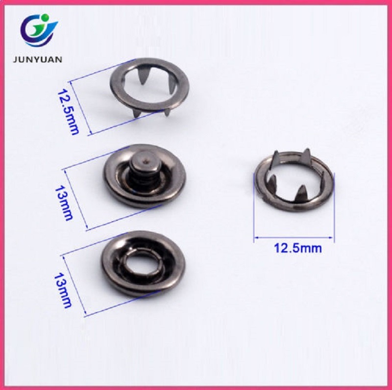 Free Sample Nickel Free Plating Painting Prong Brass Ring Snap Buttons