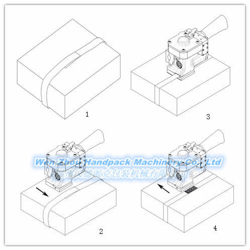 One Hand Plastic Packing Belt Welding Strapping Tool