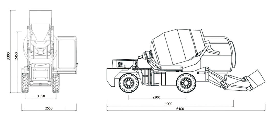 China Manufacturer 6 Cbm Self-Loading Concrete Mixer Truck