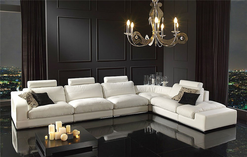 European Modern Design Sectional Laather Sofa with Corner (HC2034)