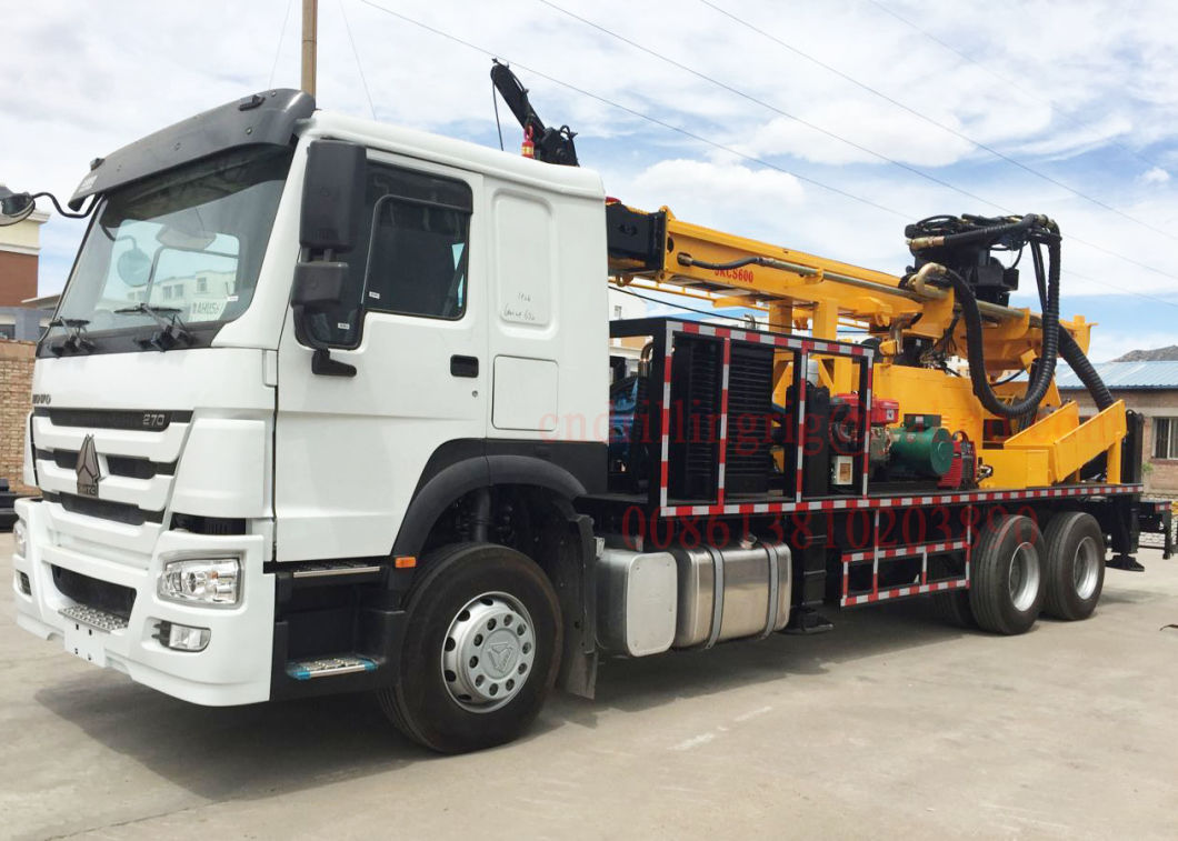 Truck Mounted Water Well Drilling Rig Machine with Hydraulic Driven Support Legs