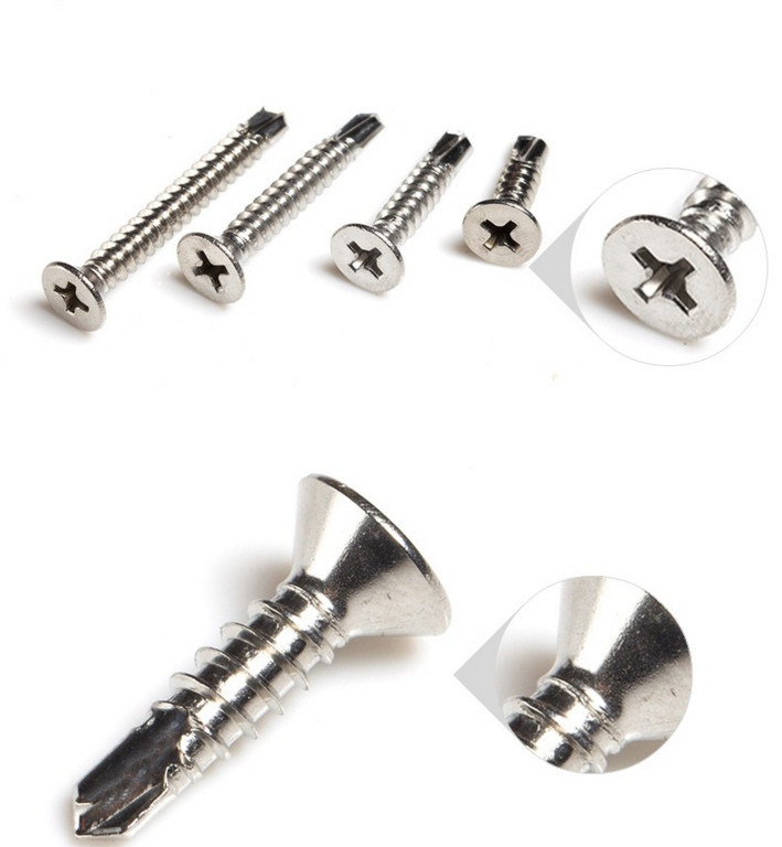 Philips Countersunk Stainless Steel Self Drilling Tek Screw