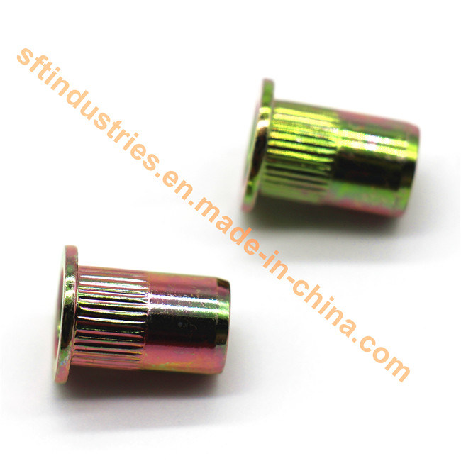 M4 Flat Head Knurled Round Body Blind Rivet Nut ISO13918