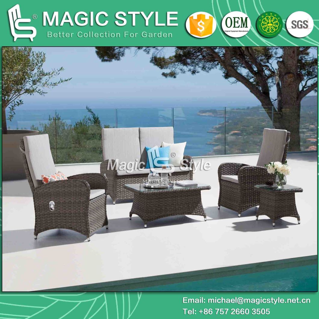 Patio Wicker Pneumatica Chair Garden Rattan Relax Chair Outdoor Sofa Set with Cushion Rattan Weaving Relax Sofa