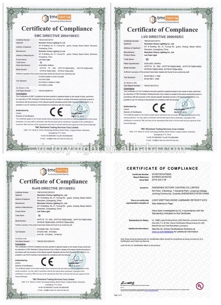 Integrated Single Row with Three Cover 9W-44W T8 Tube Light