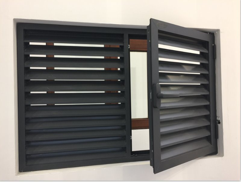 Factory Direct Supply Aluminum Shutter Window for Construction Building