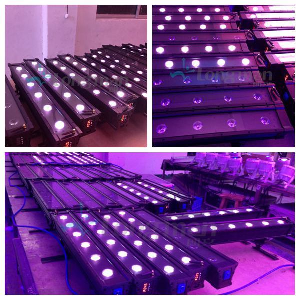 Super Bright Wireless Battery 6X12W Full Rgbawuv LED Light Bar