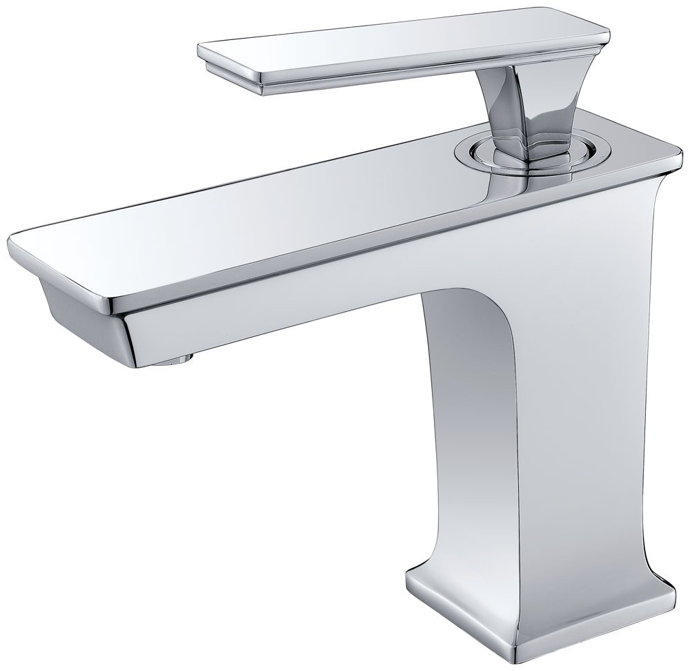 Chrome Color with Marble Decorate Basin Faucet