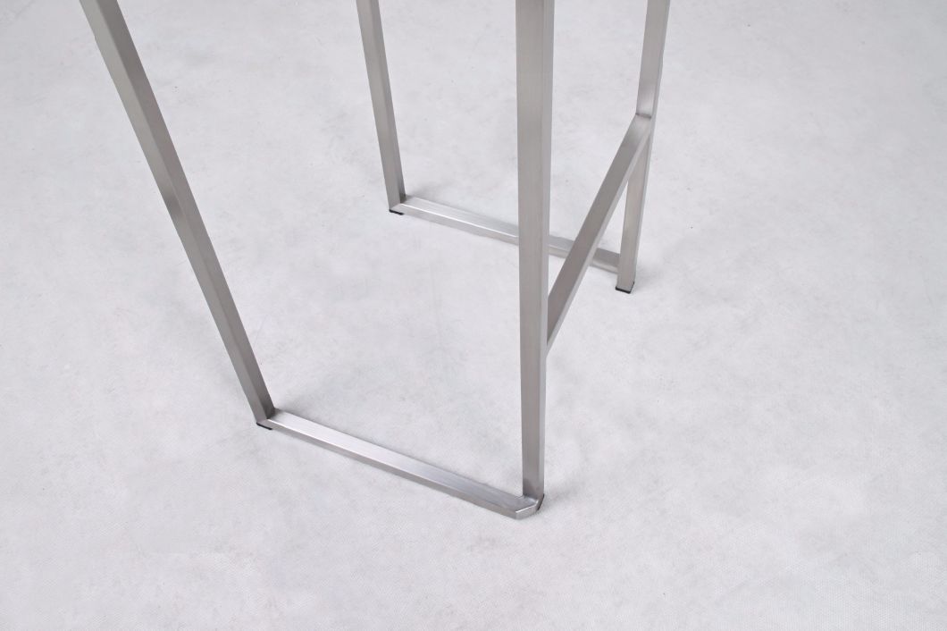 Stainless Steel Metal Fixed Bar Stool High Chair with Legs