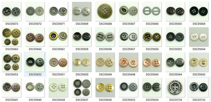 Fancy High Quality Two Holes Metal Sewing Buttons for Garments