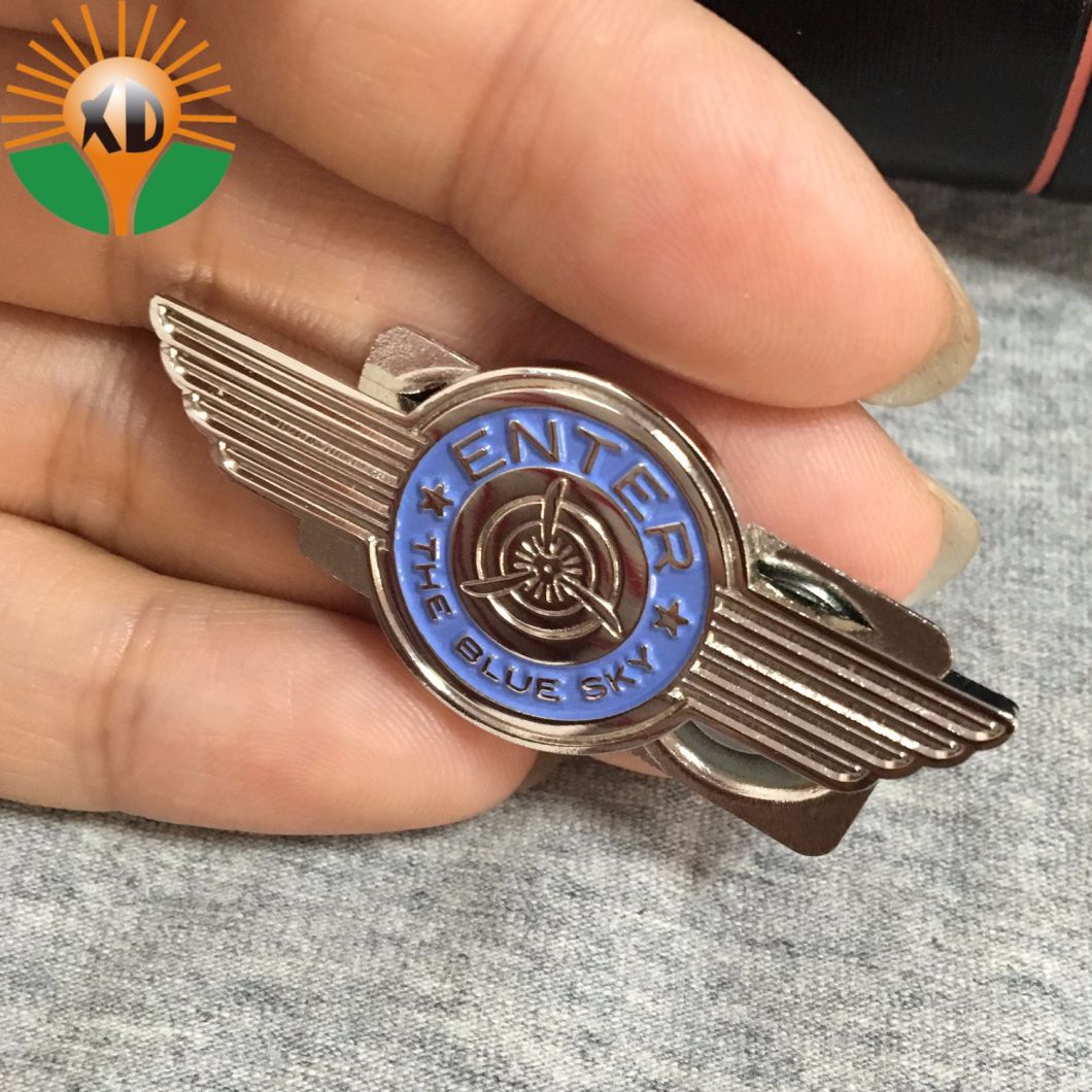 Best Selling Metal Soft Enamel Pilot Wing Badge with Magnet