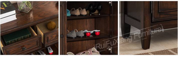 Ruifuxiang Oak Wood Shoe Cabinet (AL330)