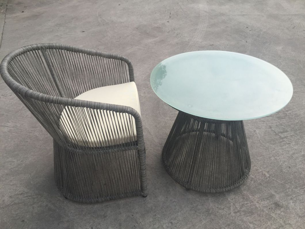 PE Rattan Outdoor Furniture Tea Table and Chair Set