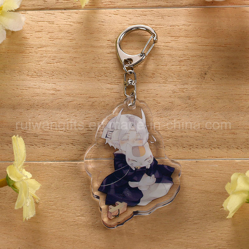 Custom Animation Transparent Acrylic Keychain for Souvenirs