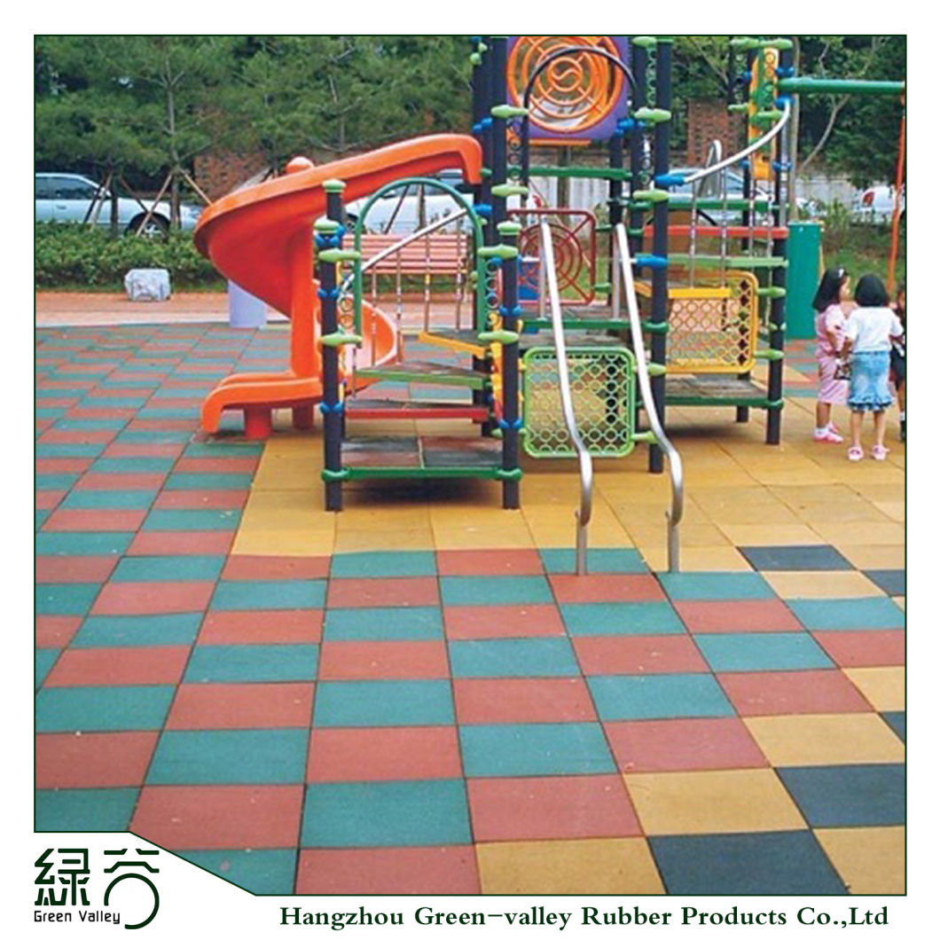 500*500mm Wholesale Outdoor Safety Rubber Flooring for Playground Tiles