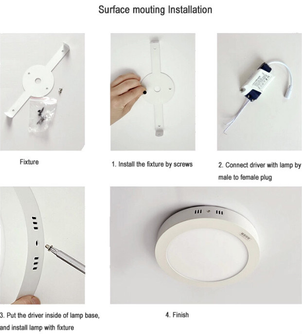 Round and Square SMD Surface Mounted LED Panel Light