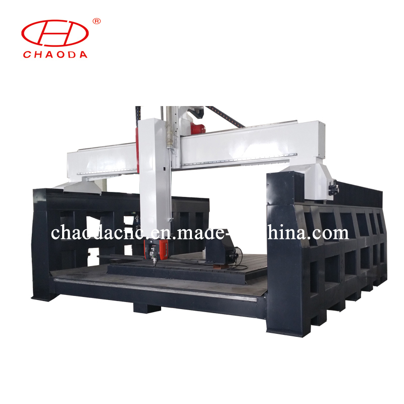 5 Axis CNC Wood Stone Carving Router Machine with Italy Hsd 2 Axis Head