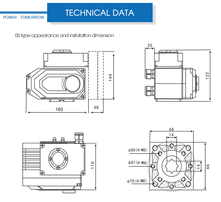 New Style Durable Actuator Stroke for Control Valve Gate Valve