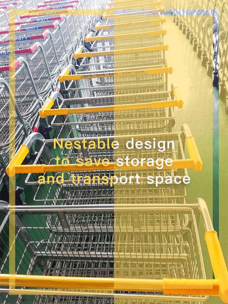 Building Materials Shop Logistic Trolley with Basket