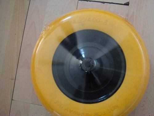 4.80/4.00-8 PU Wheel Plastic Rim Wheelbarrow PU Wheel, Flat Free Tire